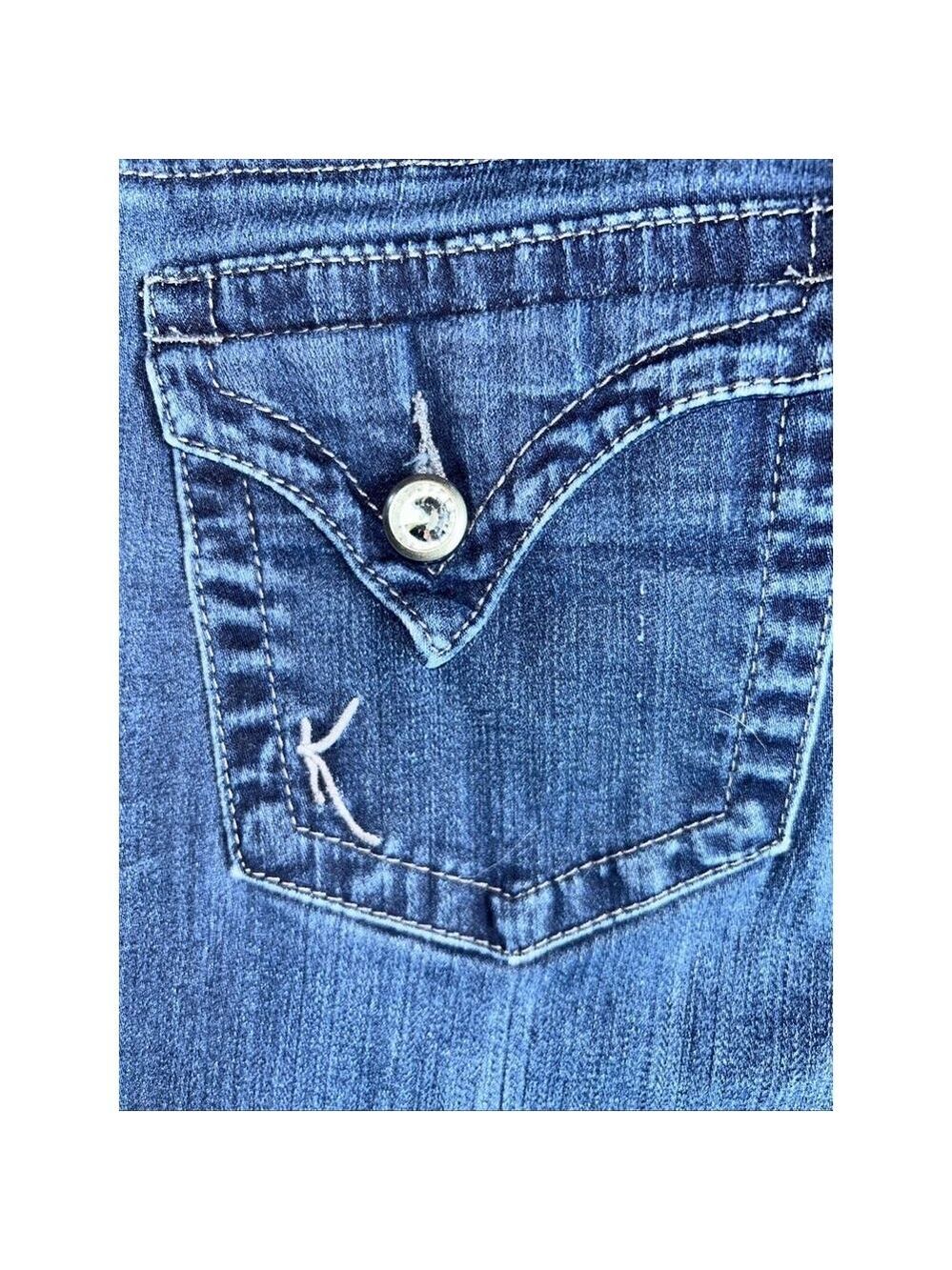 Women’s Kut from Kloth Farrah Baby Boot Denim jeans Size 12 Blue Streetwear - Picture 7 of 10